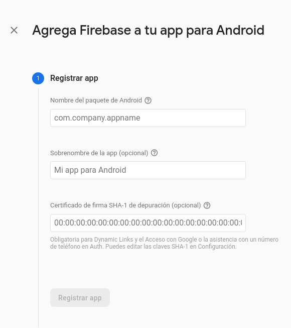 Agregar Firebase